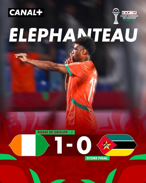 Service minimum pour le champion en titre, Côte d’Ivoire 1-0 Mozambique 👌🏼