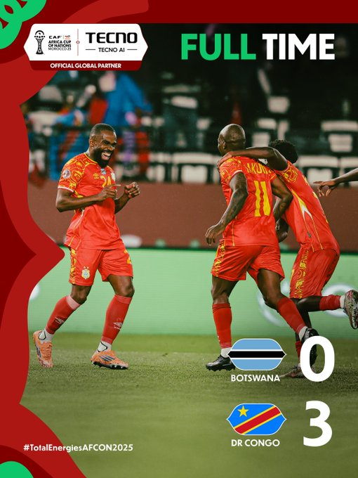 Mardi 30 décembre 2025 – Congo 3-0 Botswana