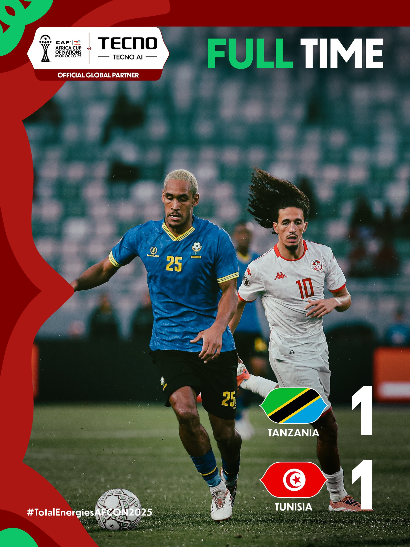 Mardi 30 Décembre 2025 // Tanzanie 1-1 Tunisie