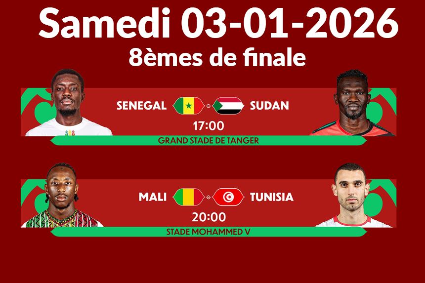 Huitièmes de finale – Samedi 03/01/2025