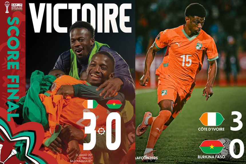 Can  Maroc 2025 Côte d’Ivoire – Burkina: 3-0 Les Éléphants écrasent les Etalons