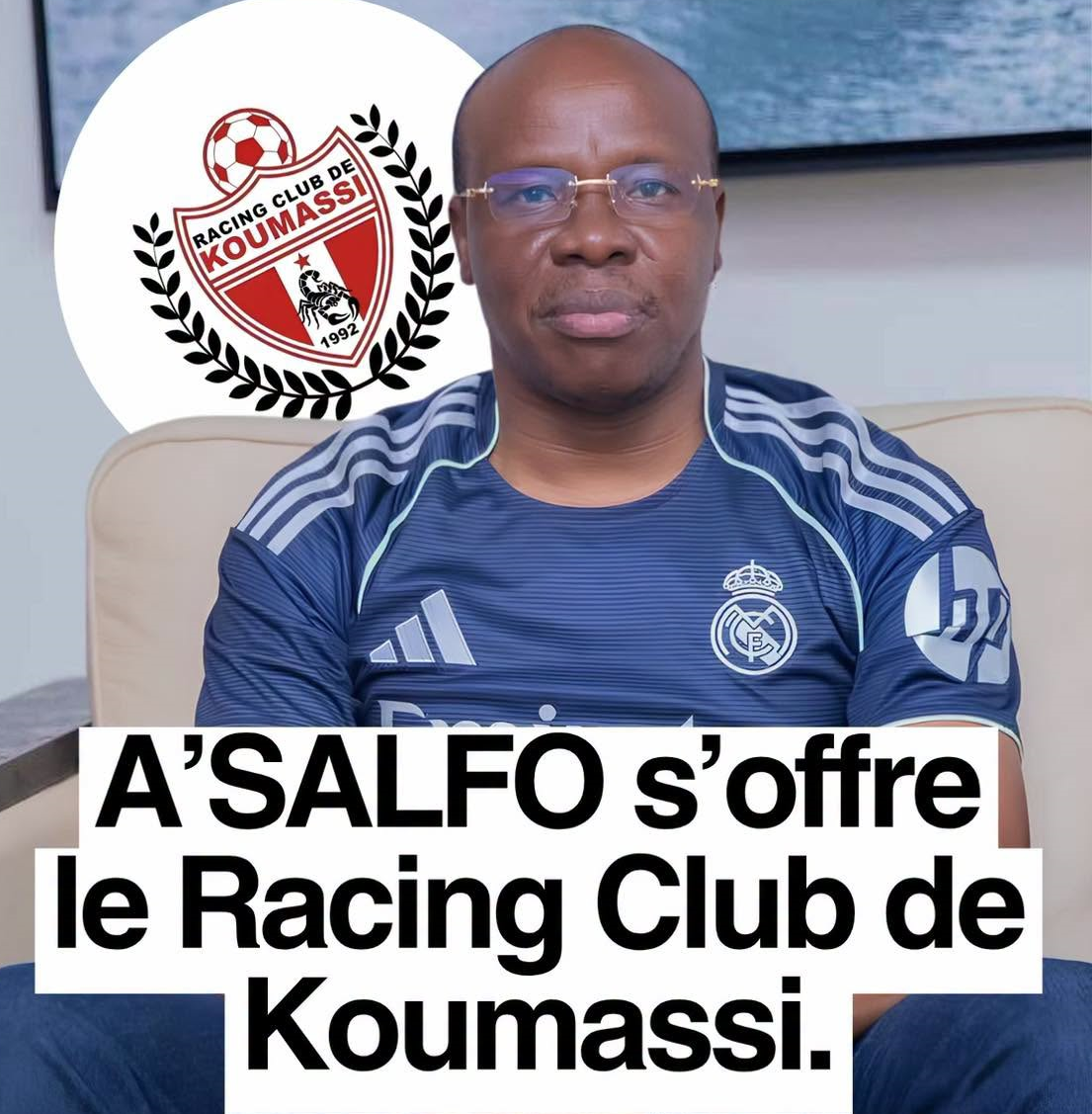 A’Salfo devient propriétaire du Racing Club de Koumassi